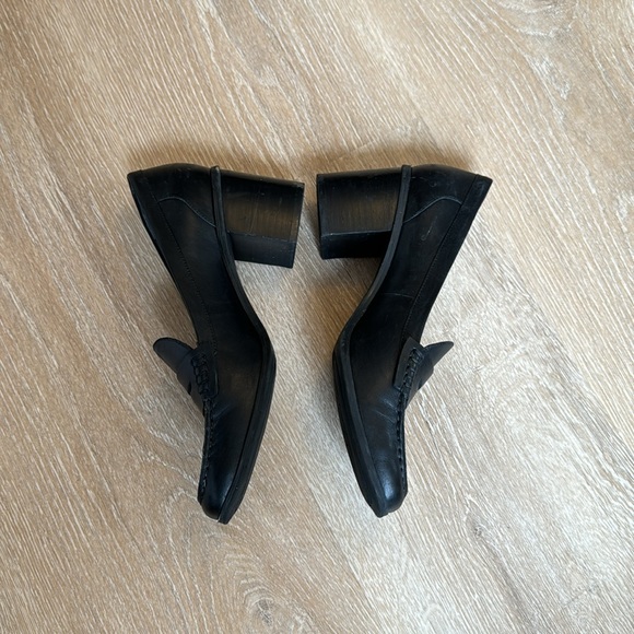 Vintage Lauren RL Darla black chunky penny loafers - Picture 5 of 12